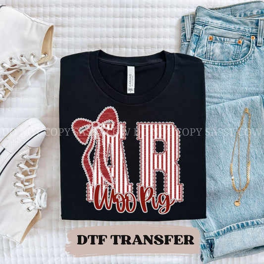 AR WOO PIG  SEERSUCKER - DTF TRANSFER 051