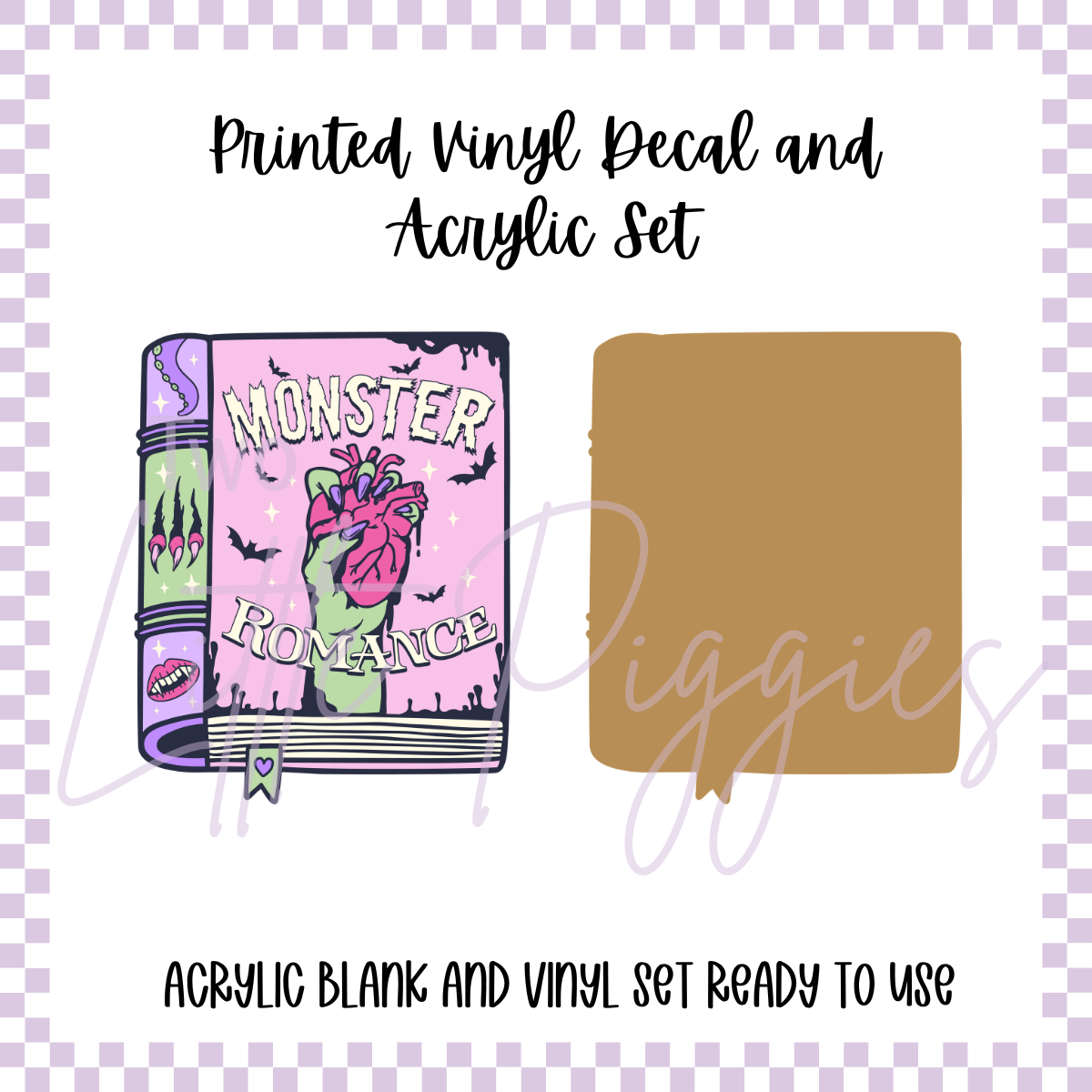 Printed Vinyl and Acrylic Set - Monster Romance Book