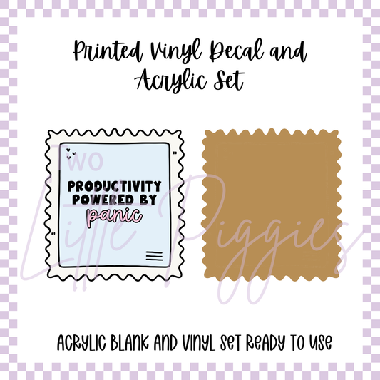 Printed Vinyl and Acrylic Set - Powered by Panic