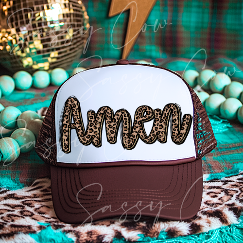 LEOPARD AMEN - DTF HAT TRANSFER 024