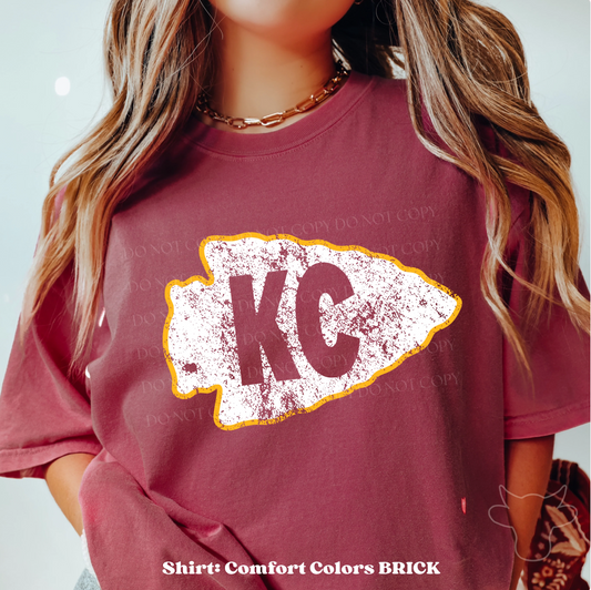 DISTRESSED KC ARROW  Regular DTF Transfer