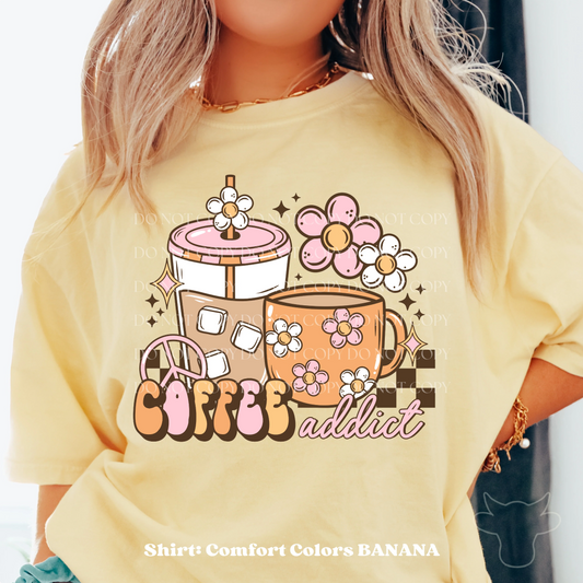 COFFEE ADDICT Regular DTF Transfer