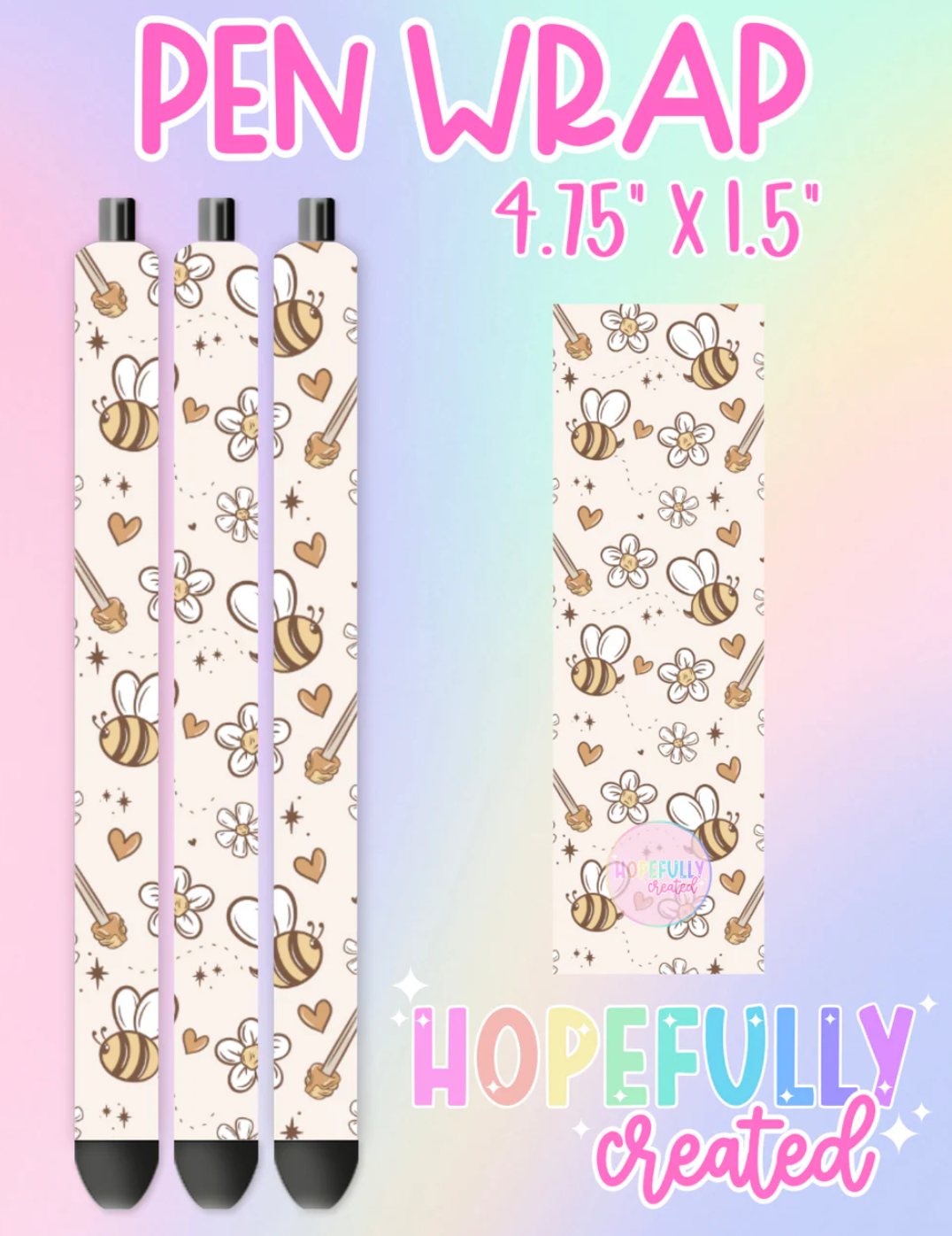 Floral Bees Vinyl Collection - 2359