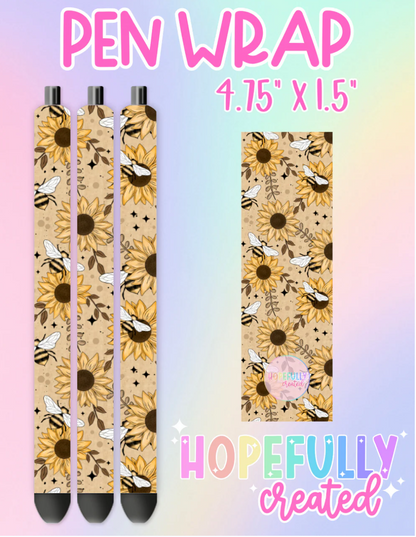 Floral Bees Vinyl Collection- 1426