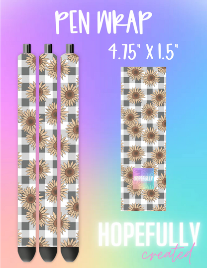 Plaid Sunflowers Vinyl Collection- 351