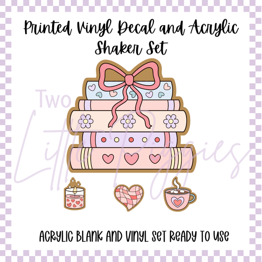 Acrylic Blank & Shaker Set - Cozy Book