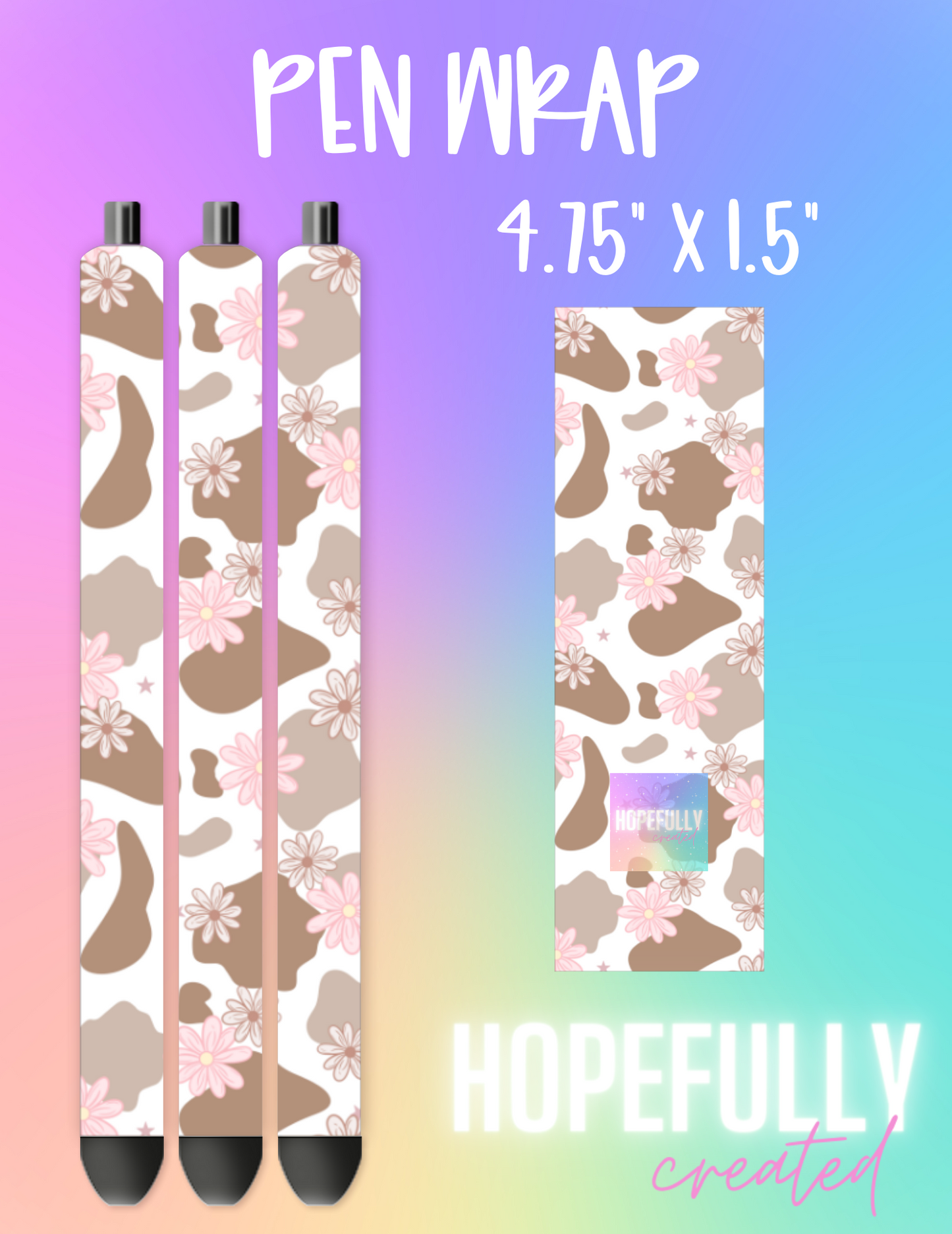 Brown Floral Cow Pen Wrap-11