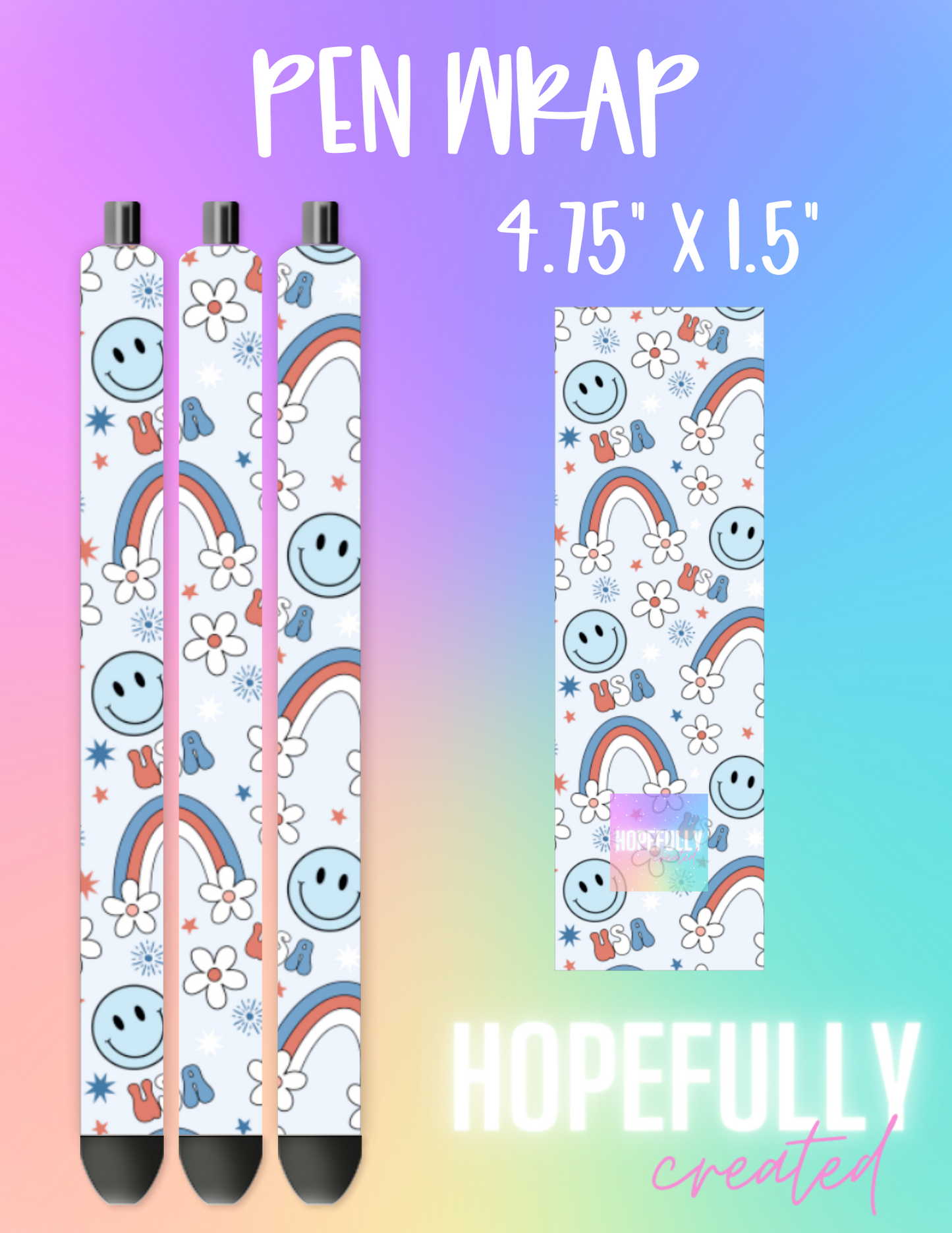 USA Rainbow Pen Wrap-126