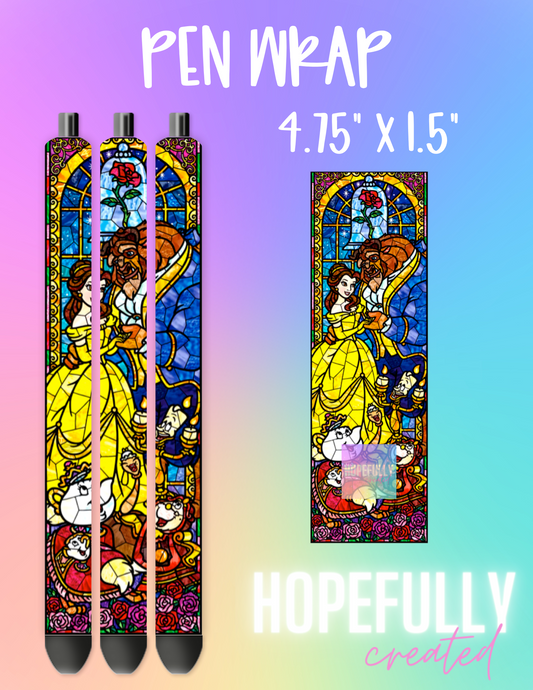 Princess and Beast Stained Glass Pen Wrap-129 VIP