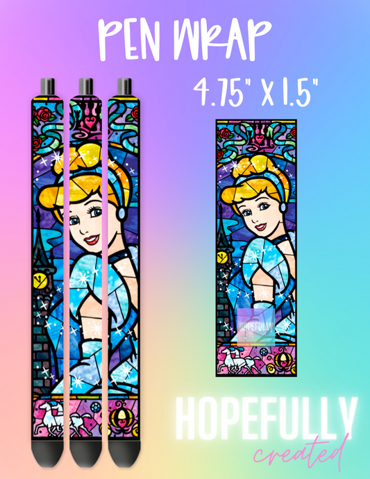 Princess Stained Glass Pen Wrap-130 VIP