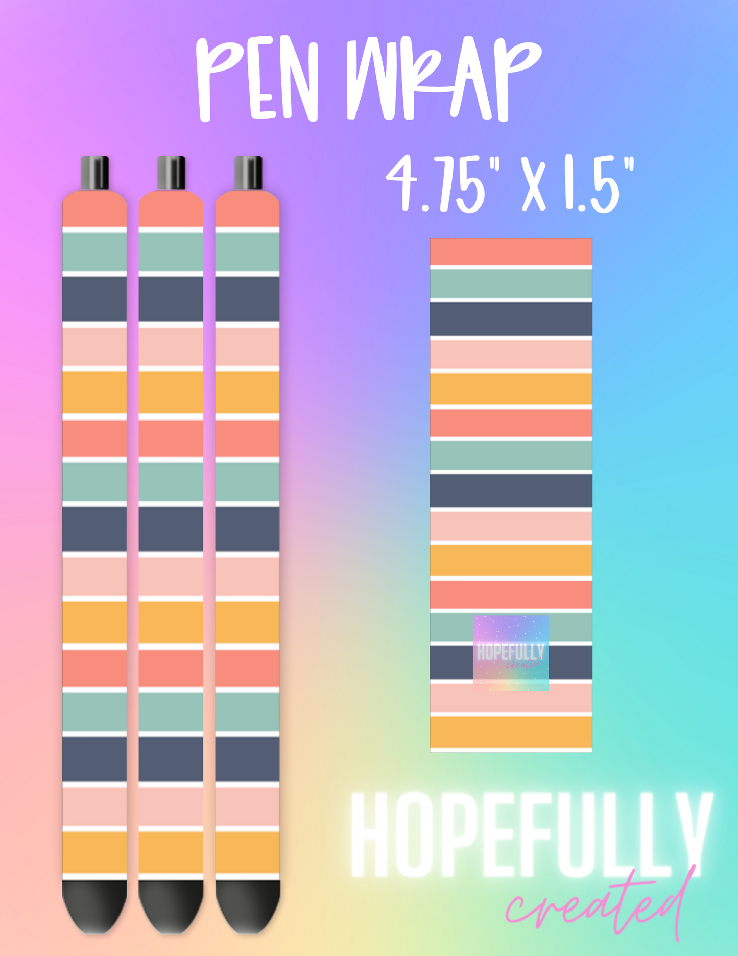 Retro Stripes Pen Wrap-151