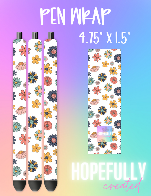 Retro Small Flowers Pen Wrap-152