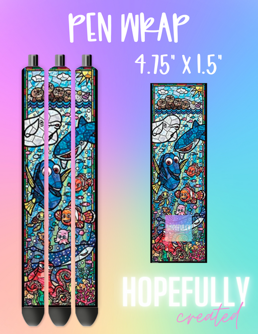 Fish Stained Glass Pen Wrap-161 VIP