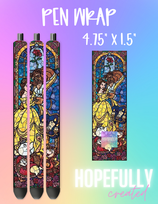 Princess and Beast Stained Glass Light Pen Wrap-163 VIP