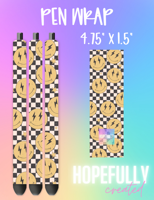 Checker Smileys Pen Wrap-247