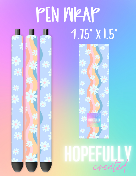 Wavy Flowers Pen Wrap-215