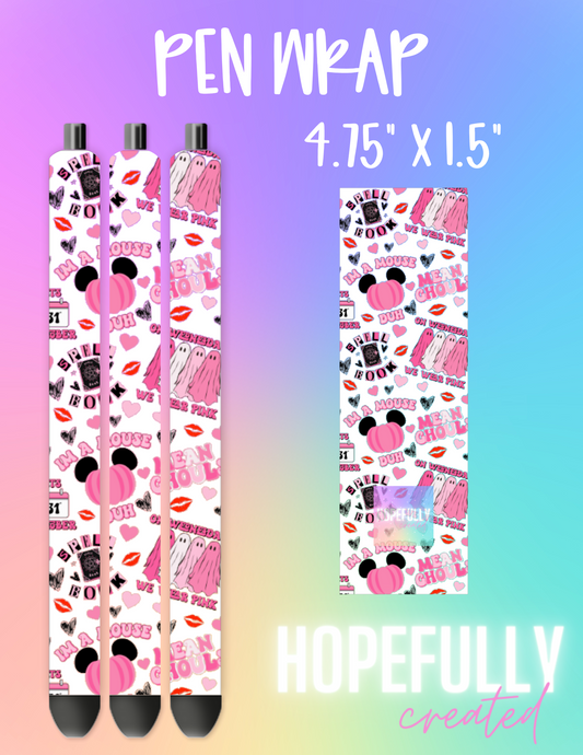 Mean Girl Halloween White Pen Wrap-184