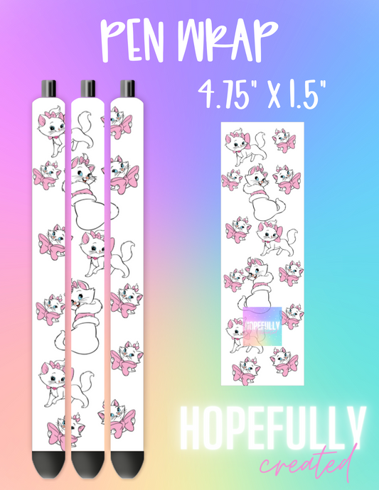 Pink Cat Pen Wrap-22 VIP