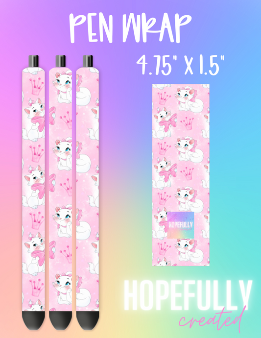 Pink Cat Crown Pen Wrap-38 VIP