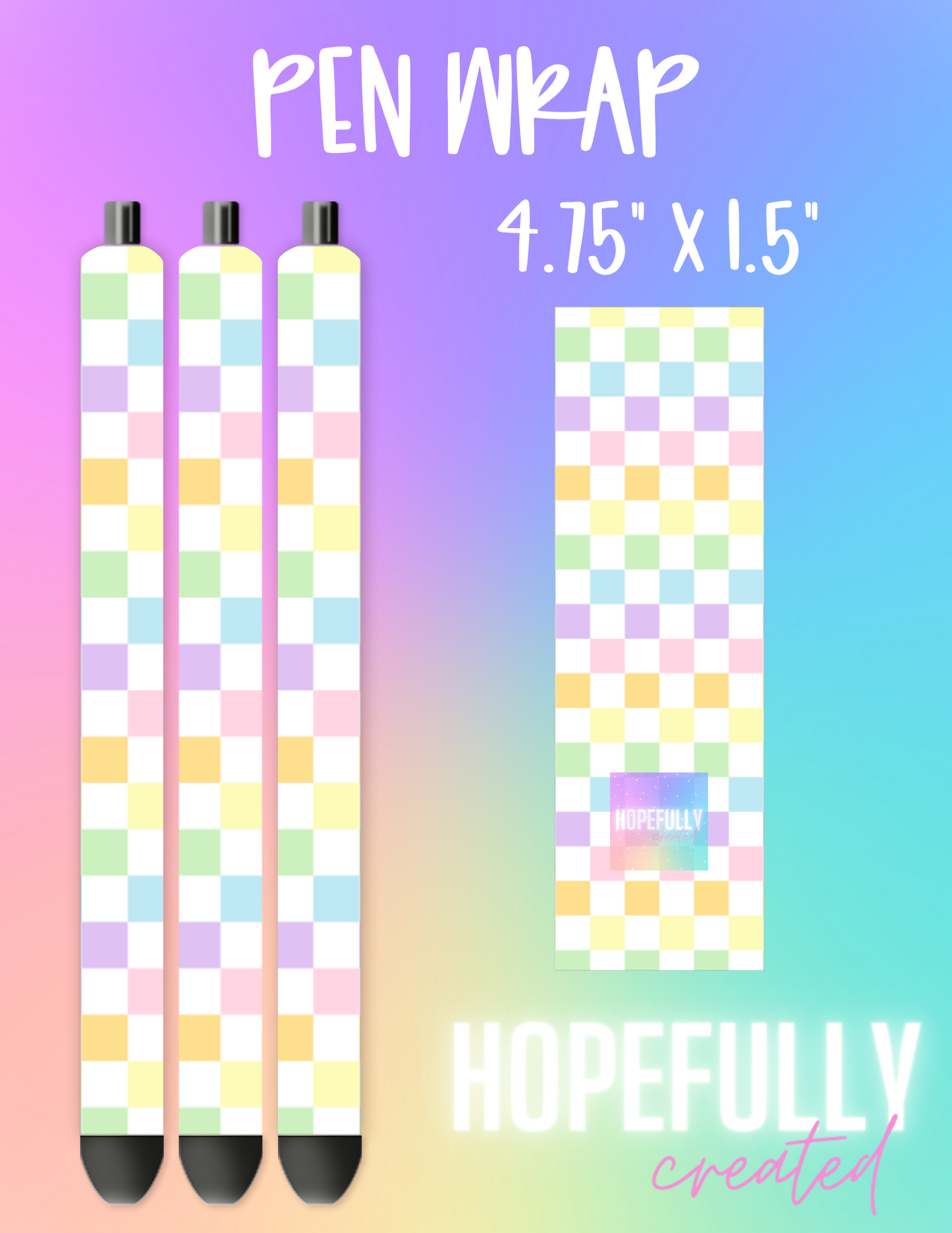 Pastel Checker Pen Wrap-54