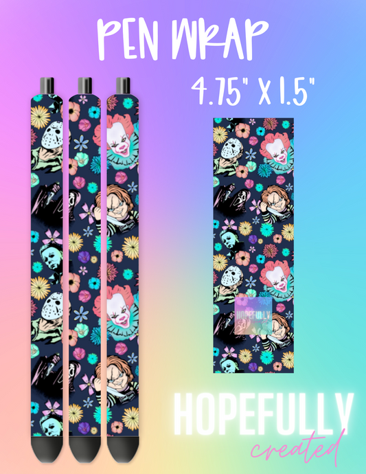 Horror Flowers Pen Wrap-77