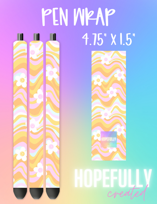 Wavy Flowers Pen Wrap-86