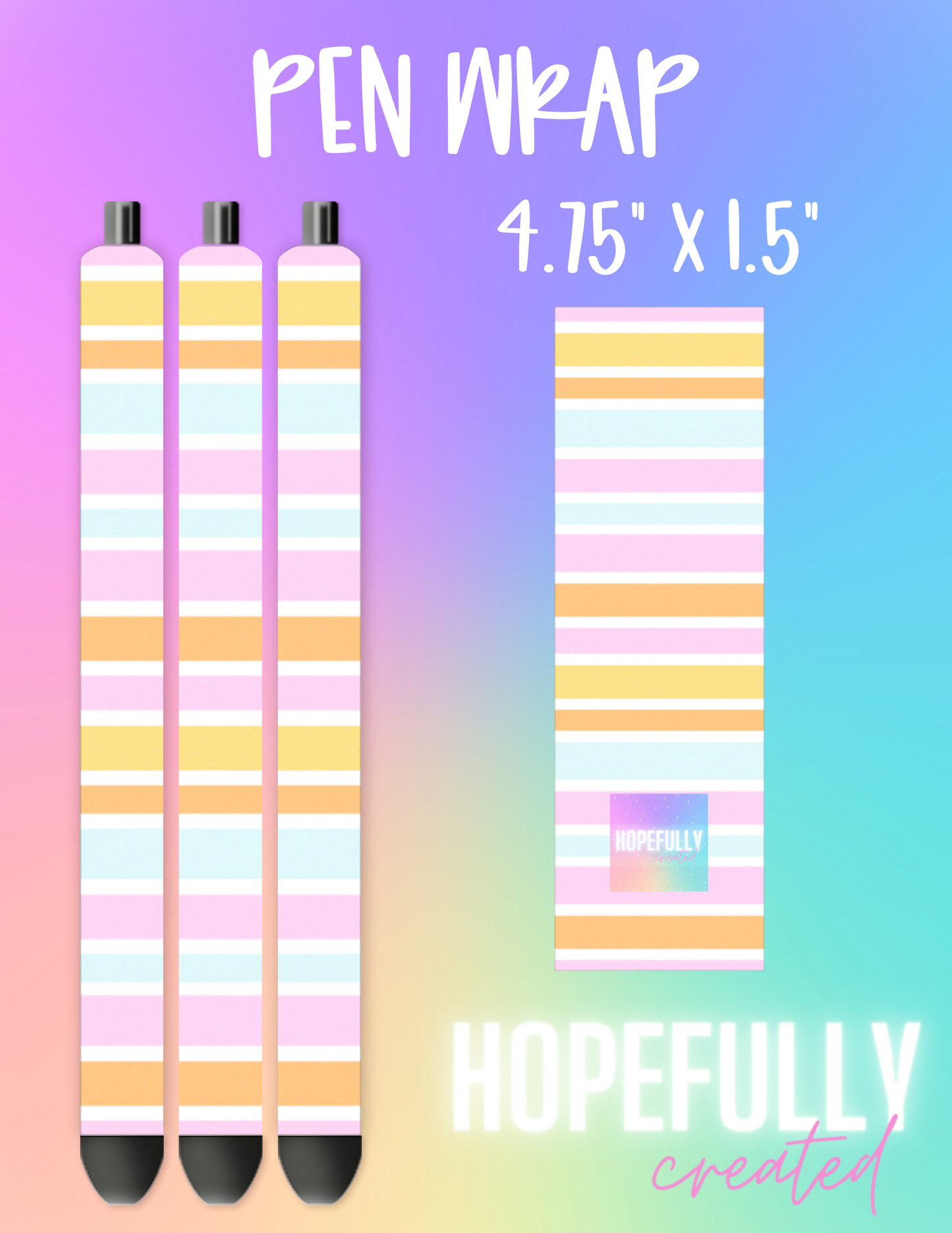 Pastel Stripes Pen Wrap-89