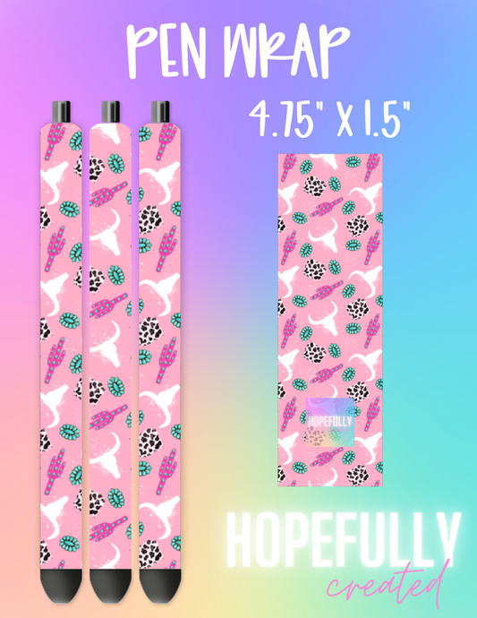 Pink Horns Pen Wrap-230