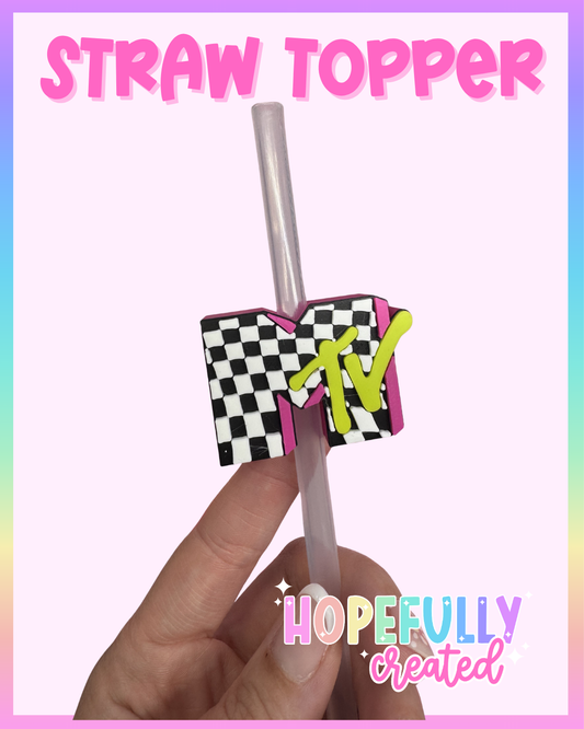 Throwback TV Straw Topper