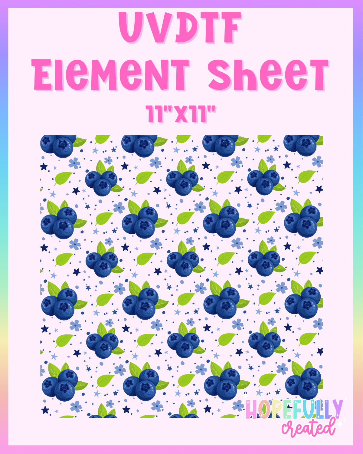 Blueberries UVDTF Element Sheet