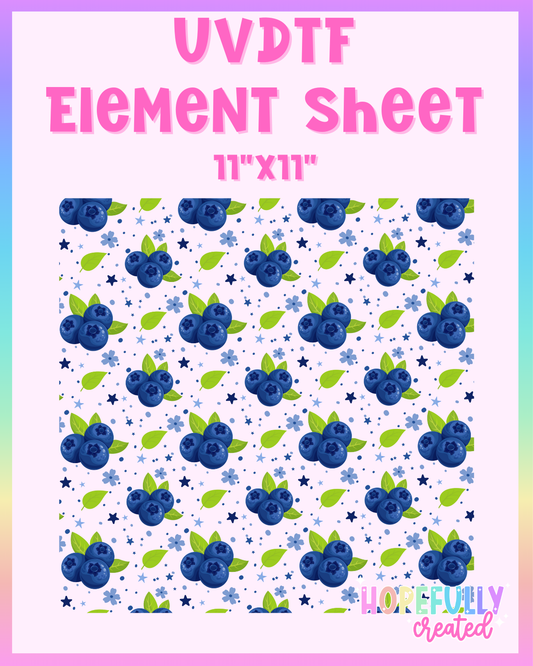 Blueberries UVDTF Element Sheet
