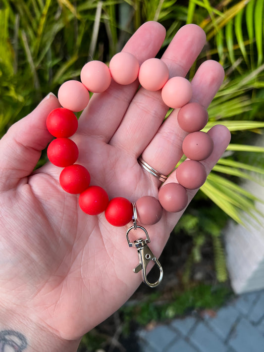 Keychain Wristlet Red/Rust