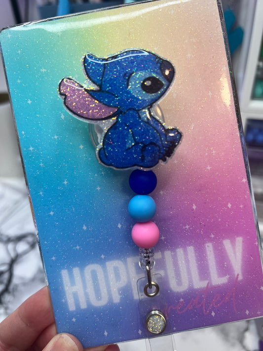 Sitting Stitch Badge Reel with Beads