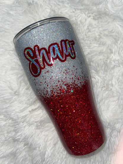 Thin Red Line Tumbler (Silver/Blue)