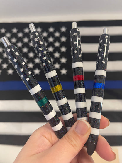 Glitter First Responder Pens