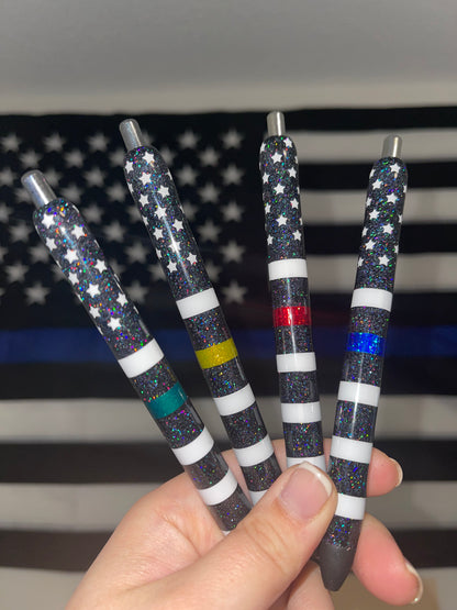 Glitter First Responder Pens